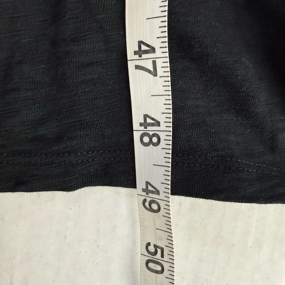 J.Crew Black Ruffle Cap Sleeve‎ Elastic Waist Tiered Stretch Knit Dress XL